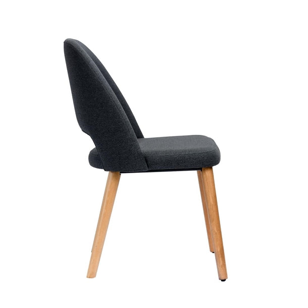 Furnlink Durafurn Semifreddo Chair - Trojan Oak Legs/Anthracite Woven Fabric PAS-DU182