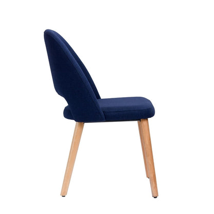 Furnlink Durafurn Semifreddo Chair - Trojan Oak Legs/Navy Woven Fabric PAS-DU183