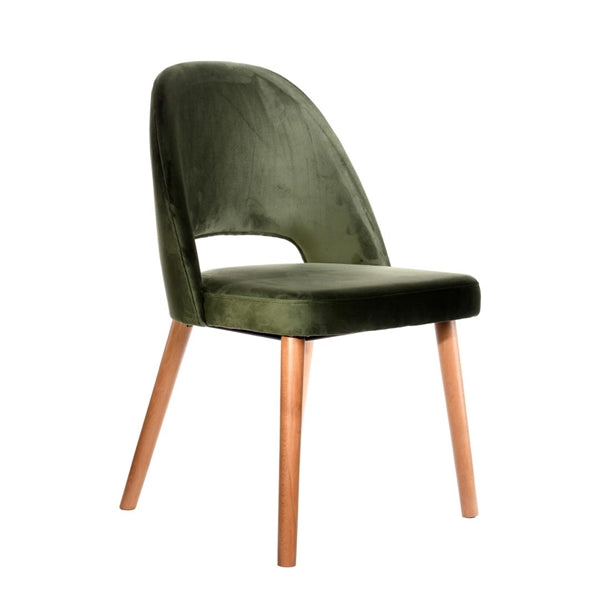 Furnlink Durafurn Semifreddo Chair - Trojan Oak Legs/Avocado Velvet PAS-DU185