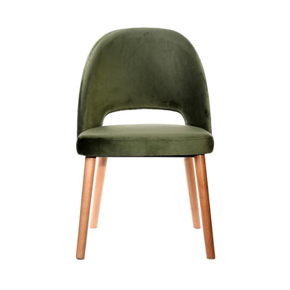 Furnlink Durafurn Semifreddo Chair - Trojan Oak Legs/Avocado Velvet PAS-DU185