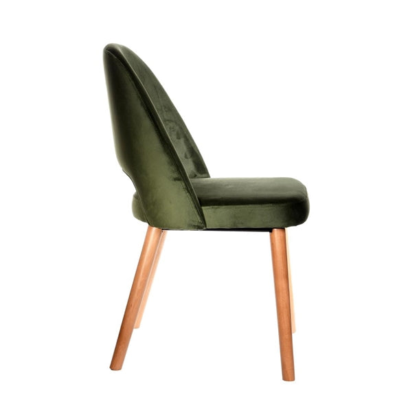 Furnlink Durafurn Semifreddo Chair - Trojan Oak Legs/Avocado Velvet PAS-DU185