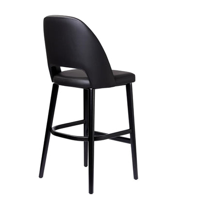 Furnlink Durafurn Semifreddo Stool - Black Legs/Black Vinyl PAS-DU188