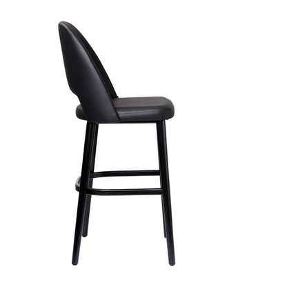 Furnlink Durafurn Semifreddo Stool - Black Legs/Black Vinyl PAS-DU188