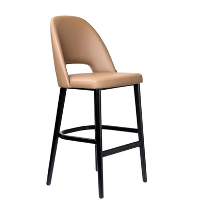 Furnlink Durafurn Semifreddo Stool - Black Legs/Taupe Vinyl PAS-DU190