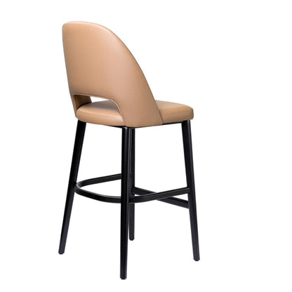 Furnlink Durafurn Semifreddo Stool - Black Legs/Taupe Vinyl PAS-DU190