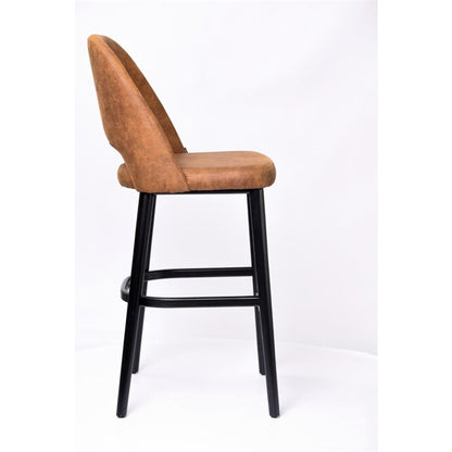 Furnlink Durafurn Semifreddo Stool - Black Legs/Tan Fabric PAS-DU191