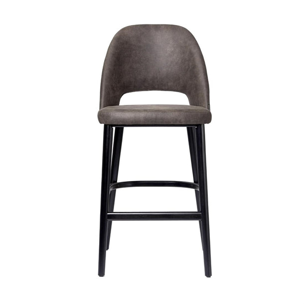 Furnlink Durafurn Semifreddo Stool - Black Legs/Charcoal Fabric PAS-DU193