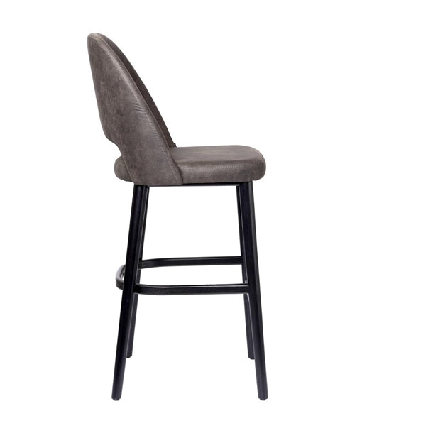 Furnlink Durafurn Semifreddo Stool - Black Legs/Charcoal Fabric PAS-DU193