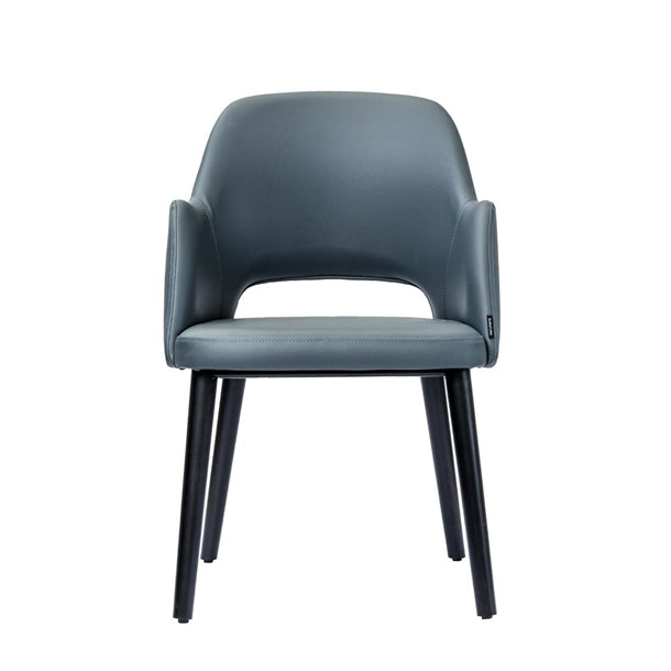 Furnlink Durafurn Sorbet Chair - Black Legs/Anthracite Vinyl PAS-DU211