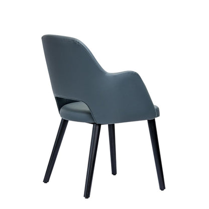 Furnlink Durafurn Sorbet Chair - Black Legs/Anthracite Vinyl PAS-DU211