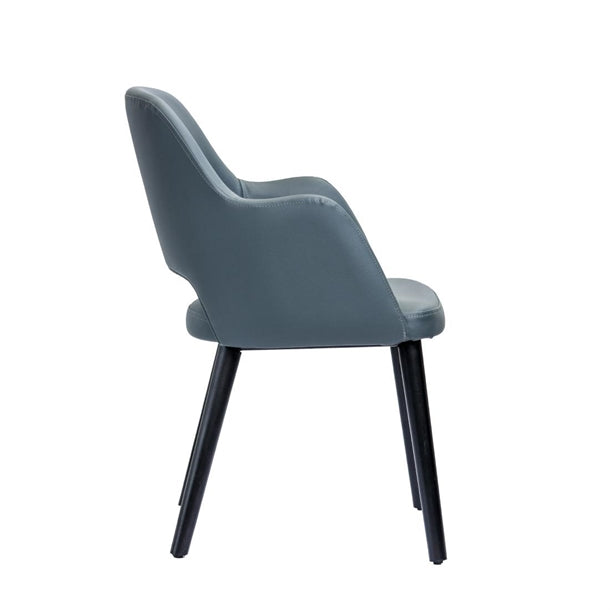 Furnlink Durafurn Sorbet Chair - Black Legs/Anthracite Vinyl PAS-DU211