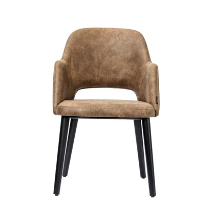 Furnlink Durafurn Sorbet Chair - Black Legs/Mocha Premium Vinyl PAS-DU216