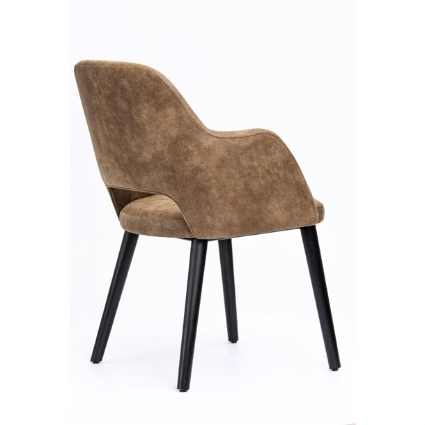 Furnlink Durafurn Sorbet Chair - Black Legs/Mocha Premium Vinyl PAS-DU216