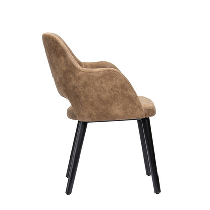 Furnlink Durafurn Sorbet Chair - Black Legs/Mocha Premium Vinyl PAS-DU216