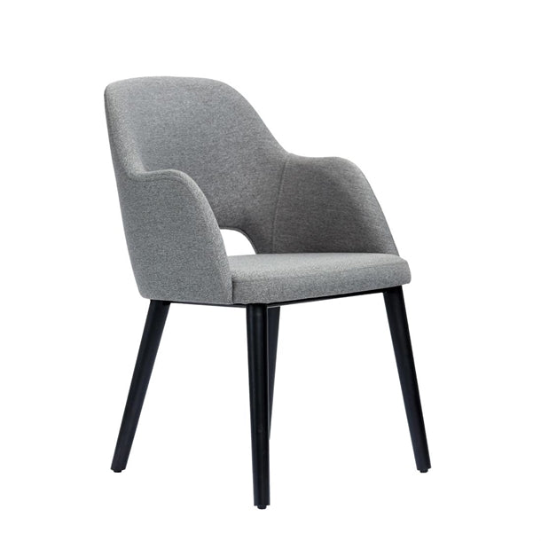 Furnlink Durafurn Sorbet Chair - Black Legs/Taupe Woven Fabric PAS-DU220