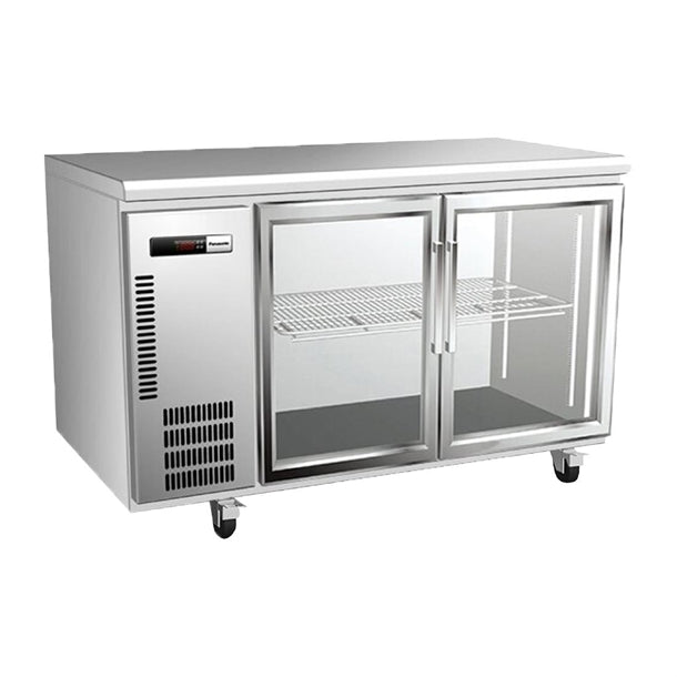 Panasonic Slimline Underbench Pillarless Double Door Refrigeration Unit - 214Ltr PAS-DU364