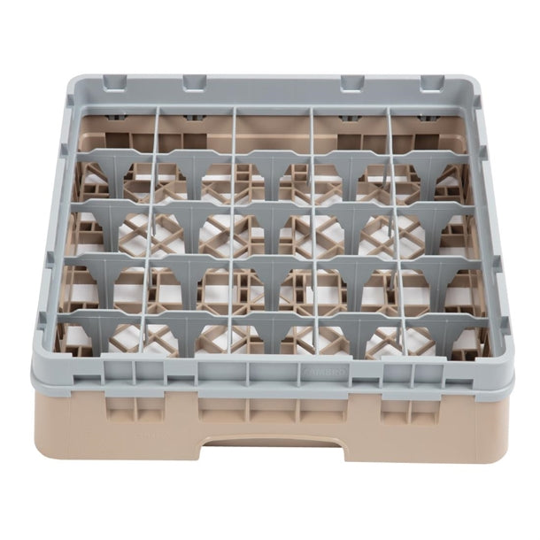 Cambro Camrack Beige 25 Compartments Max Glass Height 92mm PAS-DW554