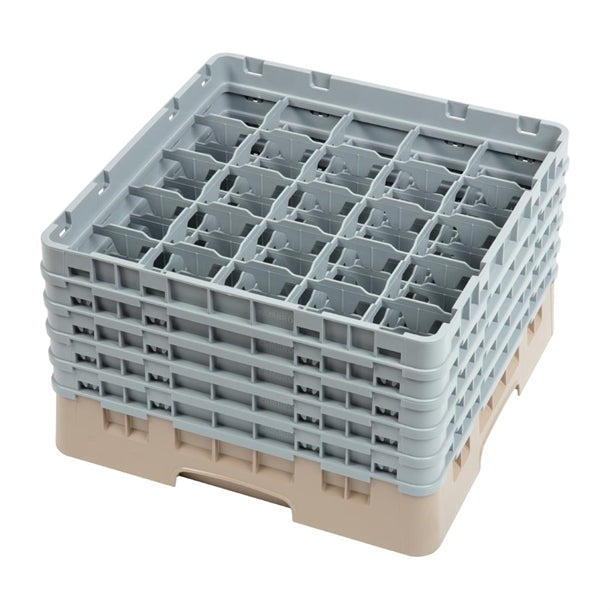 Cambro Camrack Beige 25 Compartments Max Glass Height 257mm PAS-DW556