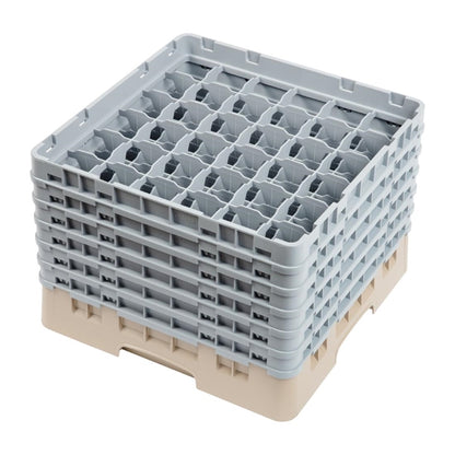 Cambro Camrack Beige 36 Compartments Max Glass Height 298mm PAS-DW560