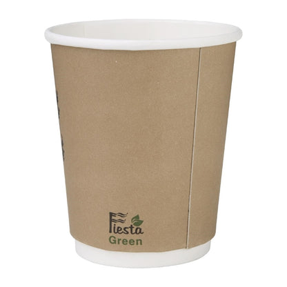 Fiesta Compostable Coffee Cups Double Wall 227ml / 8oz (Pack of 500) PAS-DY985