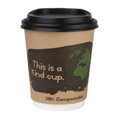 Fiesta Compostable Coffee Cups Double Wall 227ml / 8oz (Pack of 500) PAS-DY985