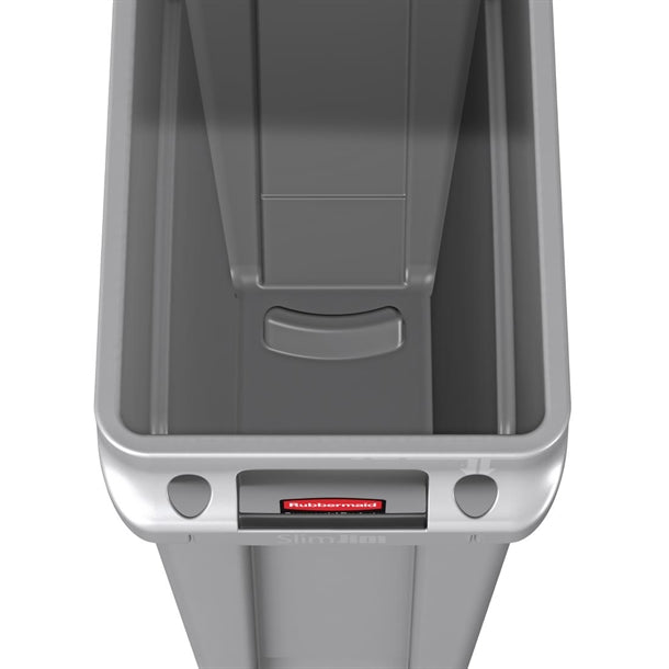 Rubbermaid Slim Jim Container with Venting Channels Grey 60Ltr PAS-F603