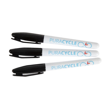 Puracycle Non-Toxic Marker Pens Black (Pack of 3) PAS-FB284