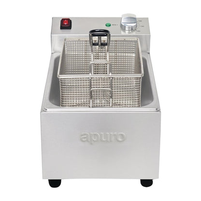 Apuro Single Tank Single Basket Countertop Fryer 5Ltr PAS-FB970-A