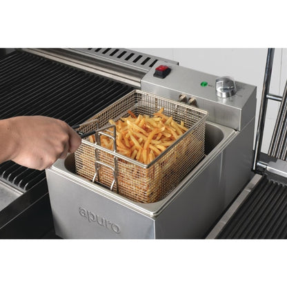 Apuro Single Tank Single Basket Countertop Fryer 5Ltr PAS-FB970-A