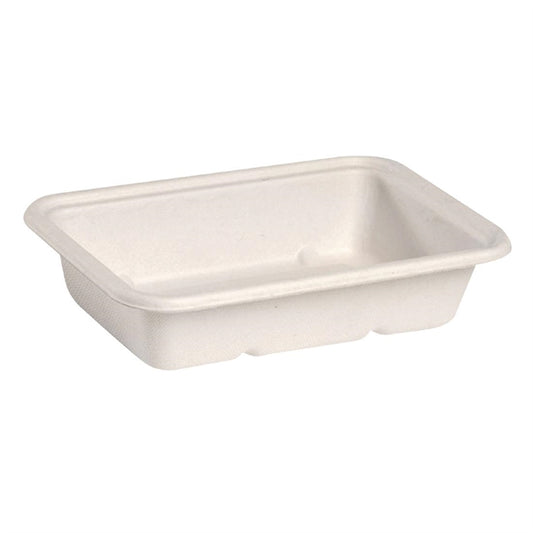 BioPak BioCane Takeaway Trays White 500ml (Pack of 500) PAS-FK547