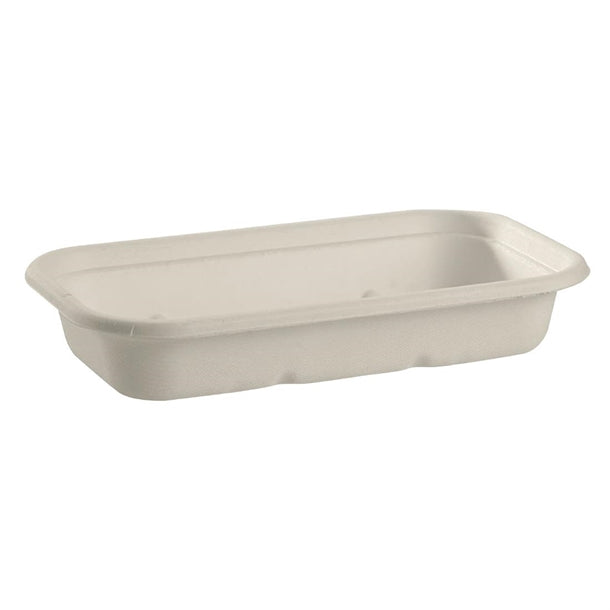 BioPak BioCane Takeaway Trays White 750ml (Pack of 500) PAS-FK549