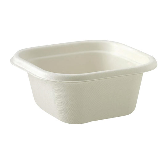 BioPak BioCane Takeaway Trays White 480ml (Pack of 600) PAS-FK554