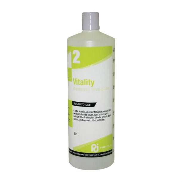 Peerless Jal 1-7 Series Vitality Washroom Cleaner - 1Ltr Bottle and Cap PAS-FL927