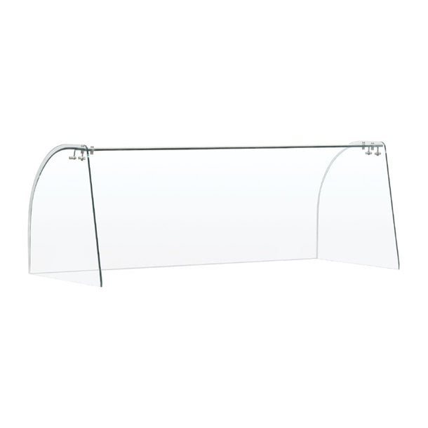 Curved Glass Sneeze Guard Assembly PAS-FT282