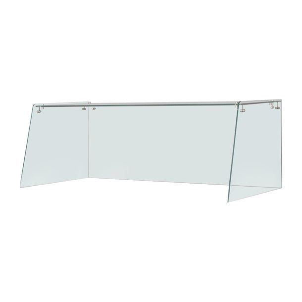 Straight Glass Sneeze Guard Assembly for 3 Door Counter PAS-FT368