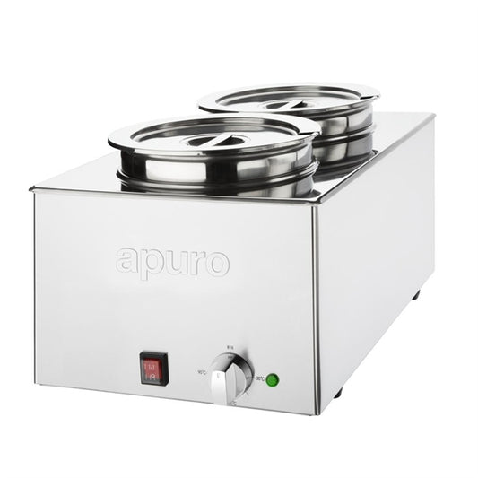 Apuro Bain-Marie with Round Pots 2x 5.2Ltr PAS-FT695-A