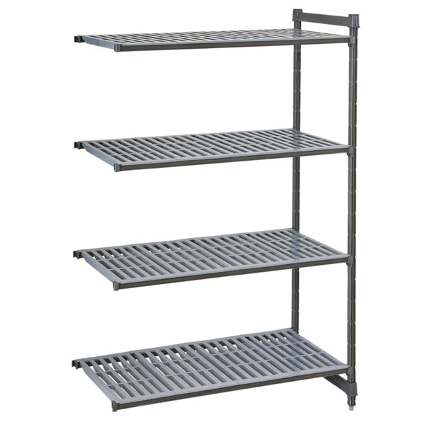 Cambro Camshelving Basics Plus Add-On Unit 4 Tier With Vented Shelves 1830Hx718Wx460Dmm PAS-FW611