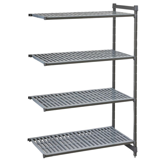 Cambro Camshelving Basics Plus Add-On Unit 4 Tier With Vented Shelves 1830Hx870Wx460Dmm PAS-FW612