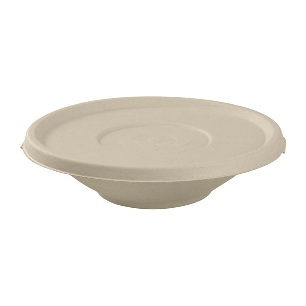 BioPak BioCane Lids for BioPak BioCane 800-1180ml 24-40oz Bowls Natural (Pack of 400) PAS-FY081