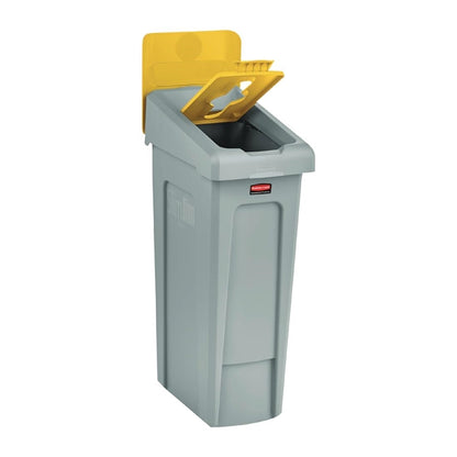 Rubbermaid Slim Jim 87Ltr Mixed Recycling Station Lid Yellow PAS-FY149