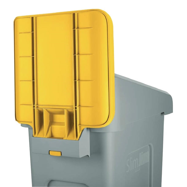 Rubbermaid Slim Jim 87Ltr Recycling Station Billboard Yellow PAS-FY150