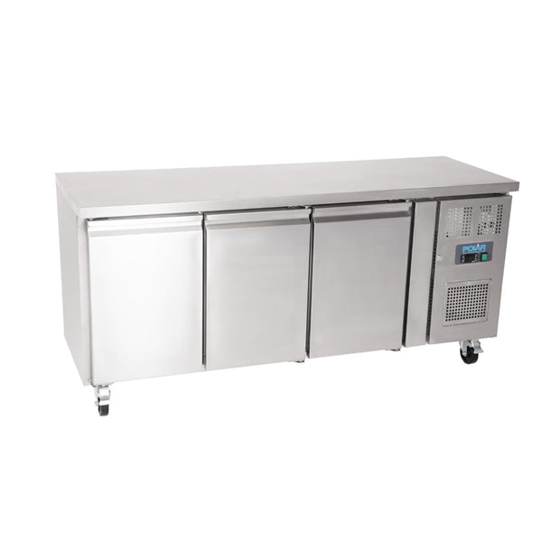 Polar U-Series 3 Door Counter Fridge 339Ltr PAS-G378-A