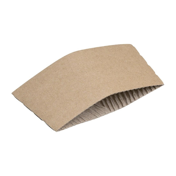 Fiesta Compostable Corrugated Cup Sleeves for 12/16oz Cups (Pack of 1000) PAS-GD329