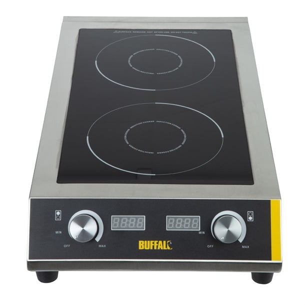 Apuro Heavy Duty Double Induction Cooktop 7kW PAS-GF239-A