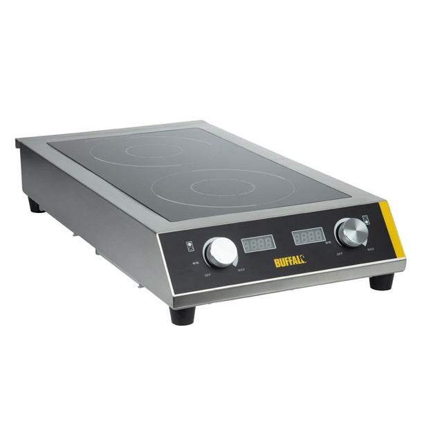 Apuro Heavy Duty Double Induction Cooktop 7kW PAS-GF239-A