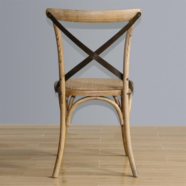 Bolero Natural Wooden Dining Chairs with Backrest (Pack of 2) PAS-GG656