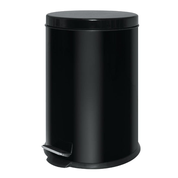 Stainless Steel Pedal Bin Black 20Ltr PAS-GG978