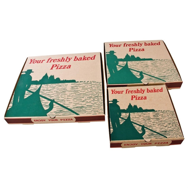 Compostable Printed Pizza Boxes 355mm (Pack of 50) PAS-GG999