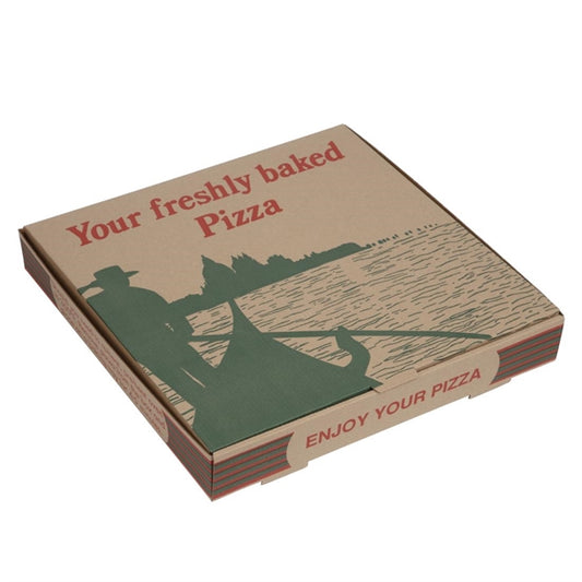 Compostable Printed Pizza Boxes 304mm (Pack of 100) PAS-GG998