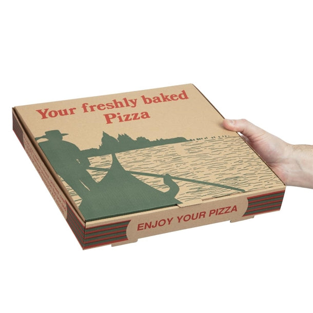 Compostable Printed Pizza Boxes 304mm (Pack of 100) PAS-GG998